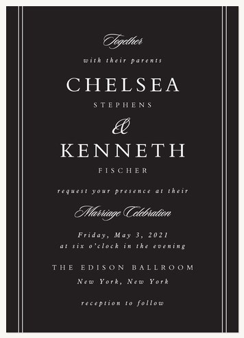 Formally Stated Wedding Invitations