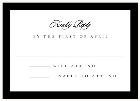 Formally Stated Wedding RSVP Cards