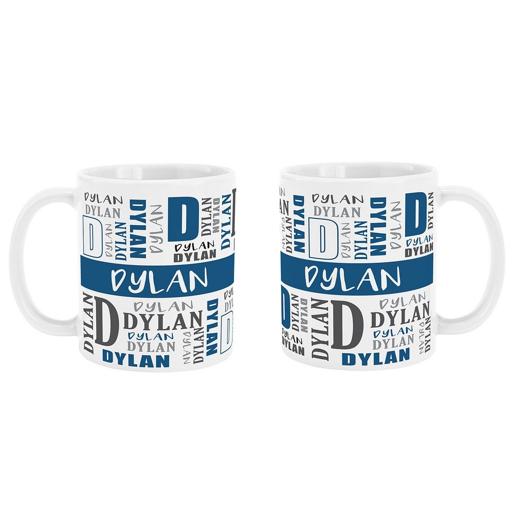 Name Game Mug - Navy- 11oz White Handle