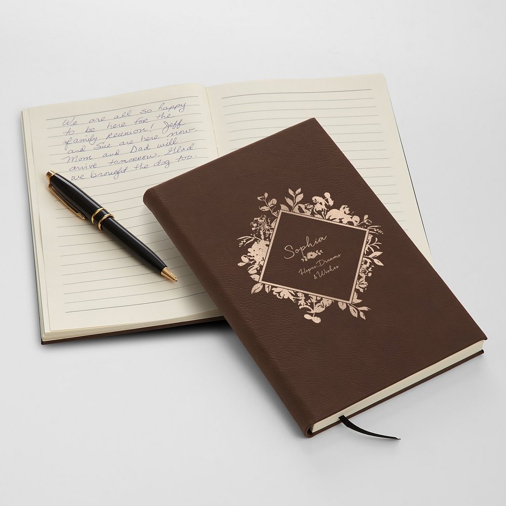 Floral Blossoms Leatherette Journal