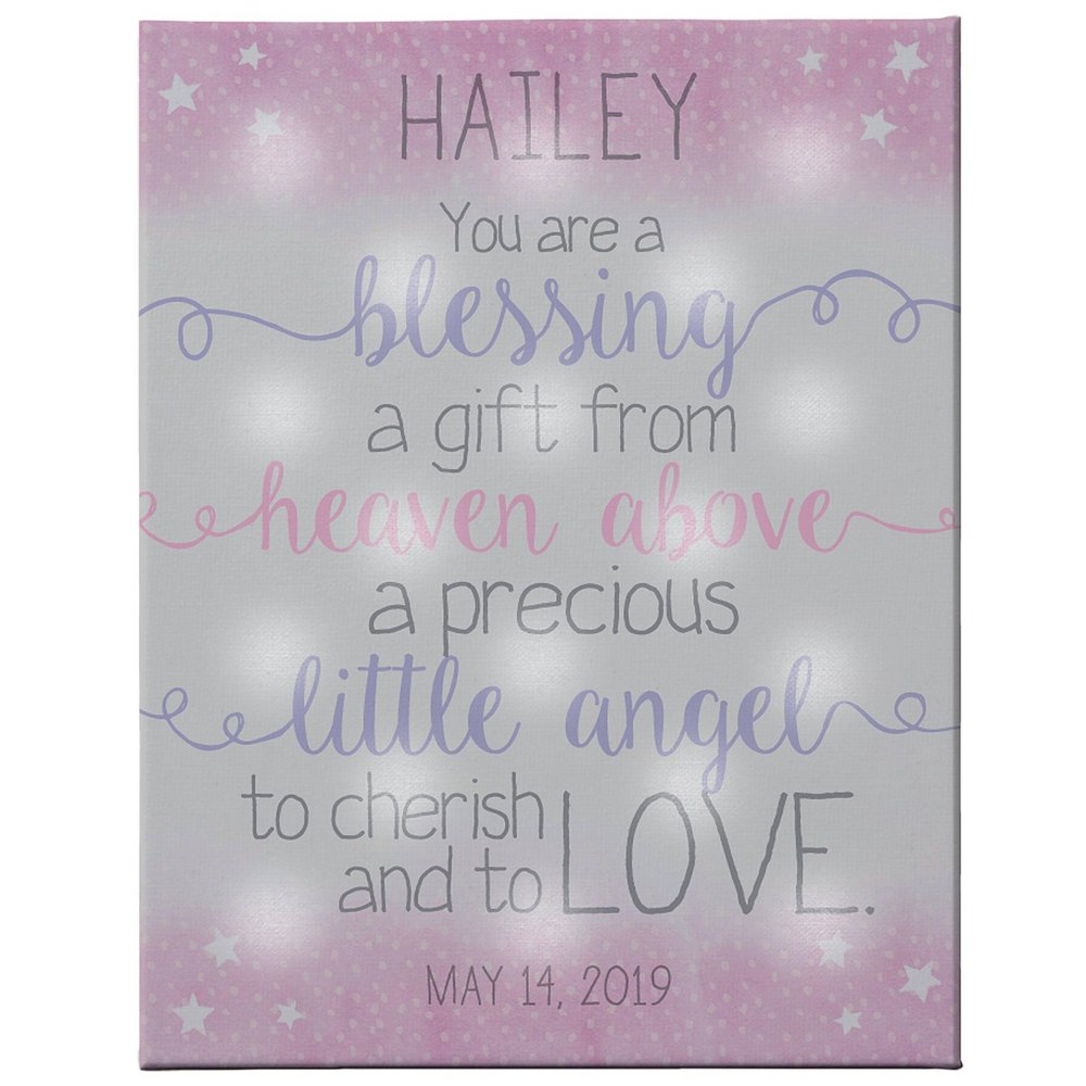 TwinkleBright® LED We Are So Blessed Canvas - Pink