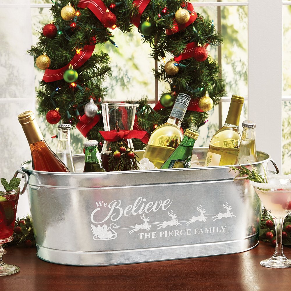 We Believe Holiday Beverage Tub