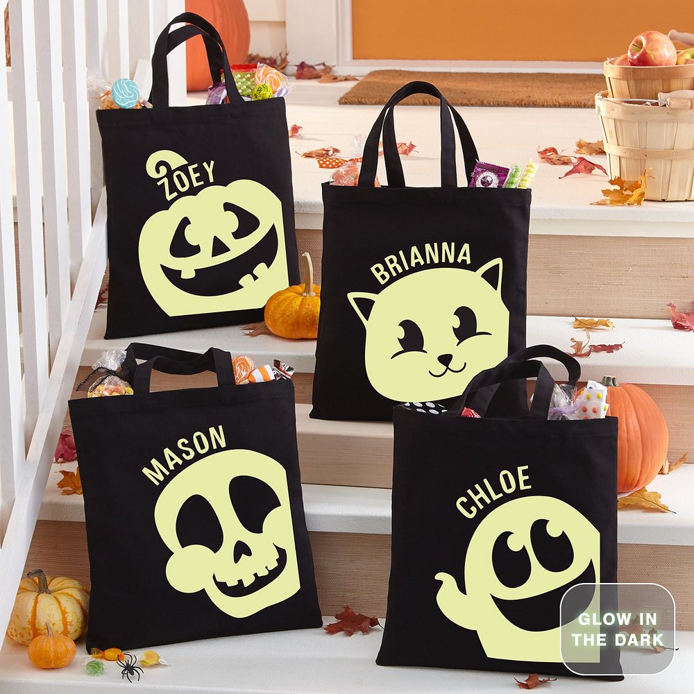 Halloween Party Glow-in-the-Dark Black Treat Bag