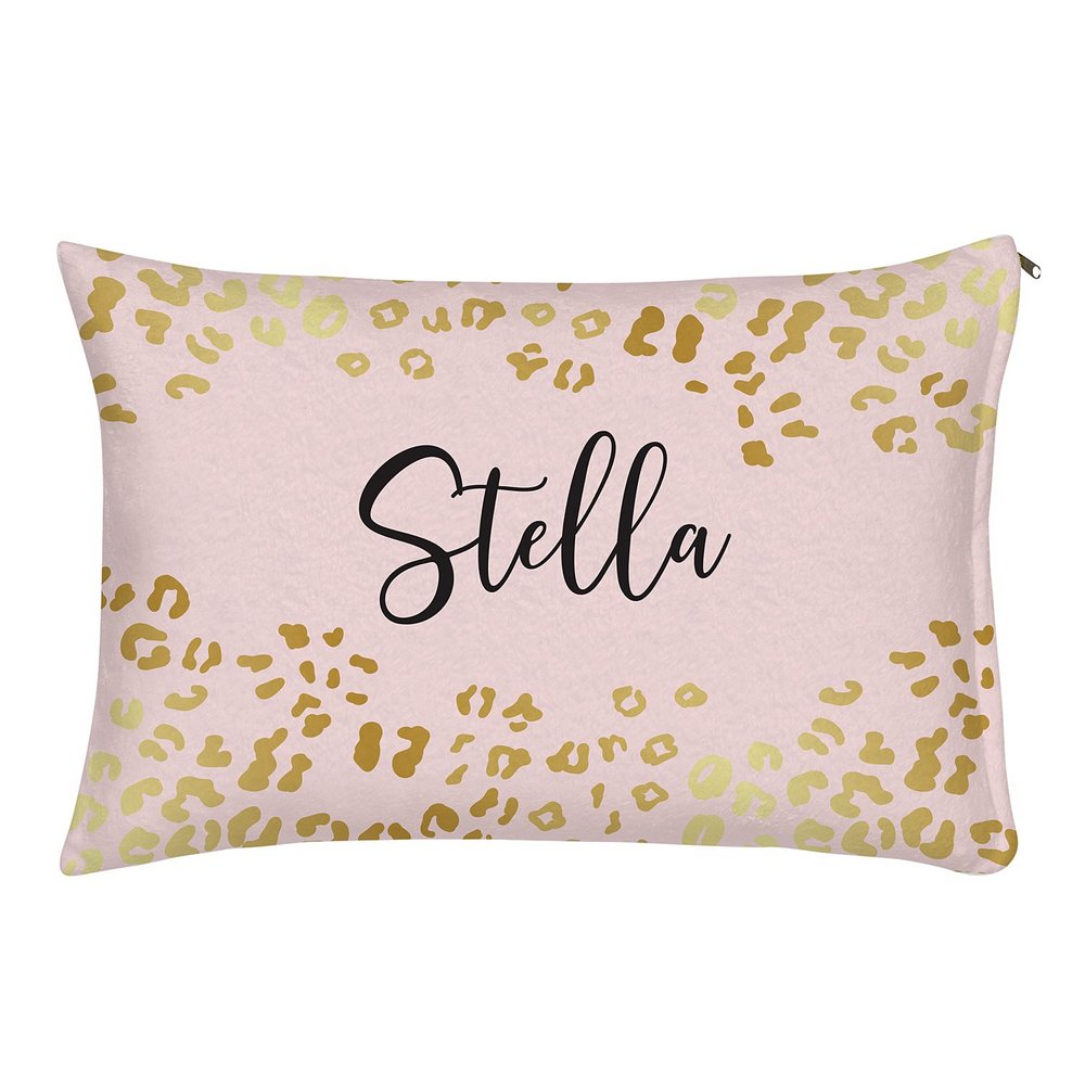 Metallic Leopard Pet Bed - Small-Gold