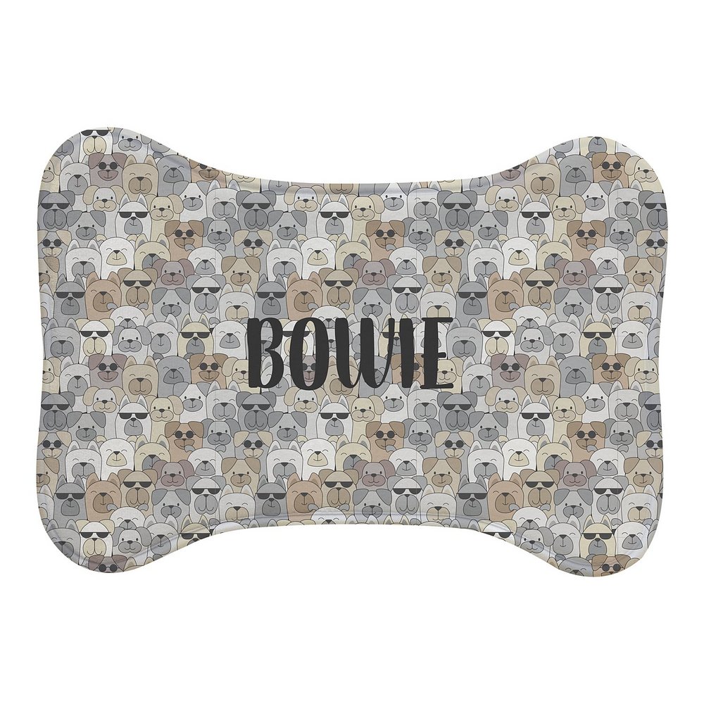 Cool Cats and Dogs Feeding Mat - Tan - Bone - S