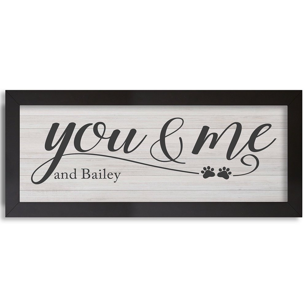 You & Me Pet Framed Canvas