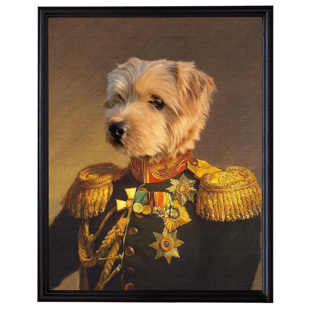 The Veteran Pet Photo Portrait-Framed-18x24