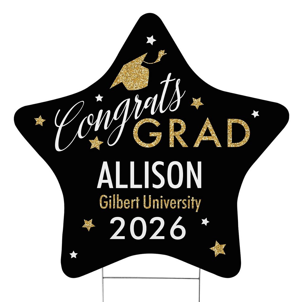 Stand Out Star Yard Sign - Small