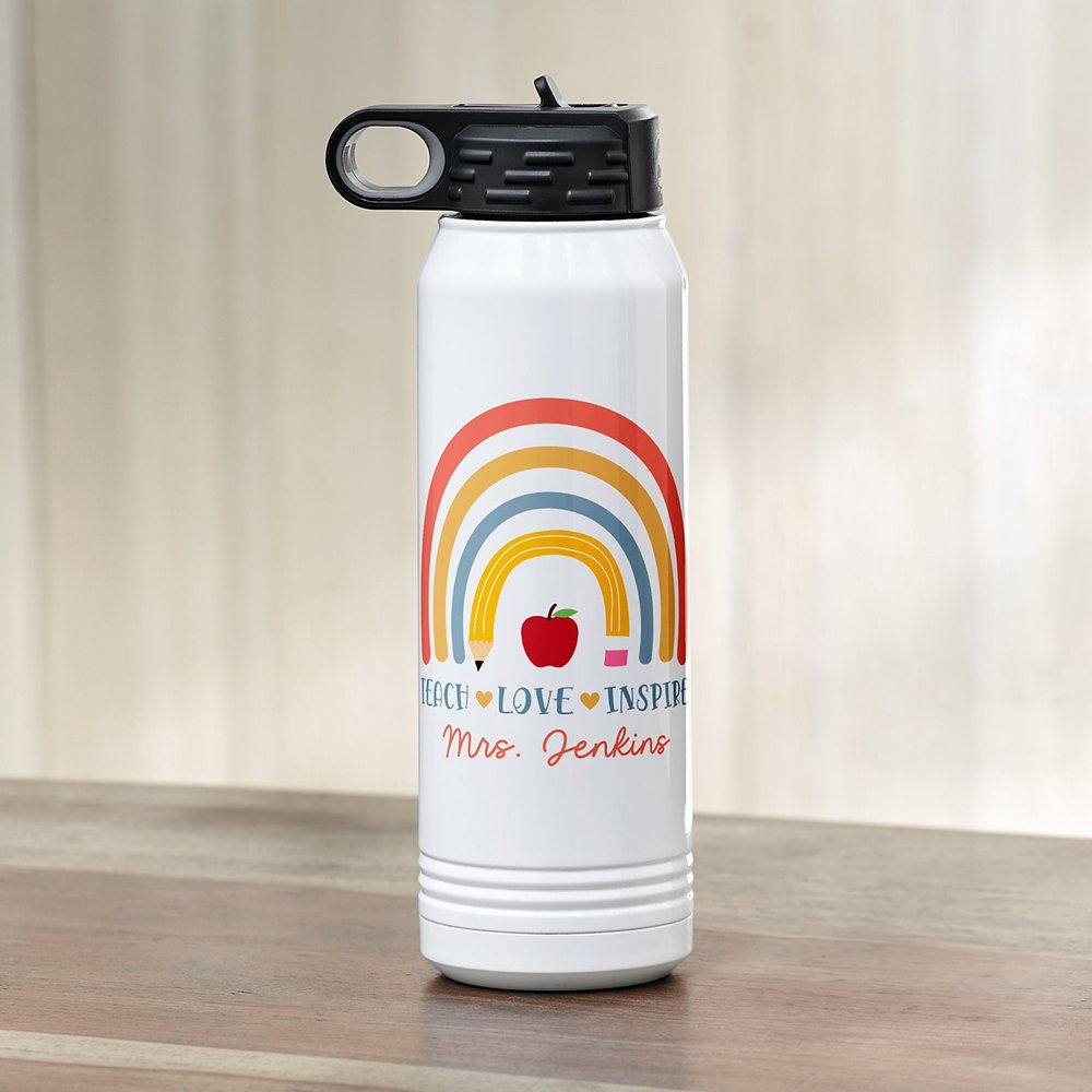 Teacher Rainbow Water Bottle