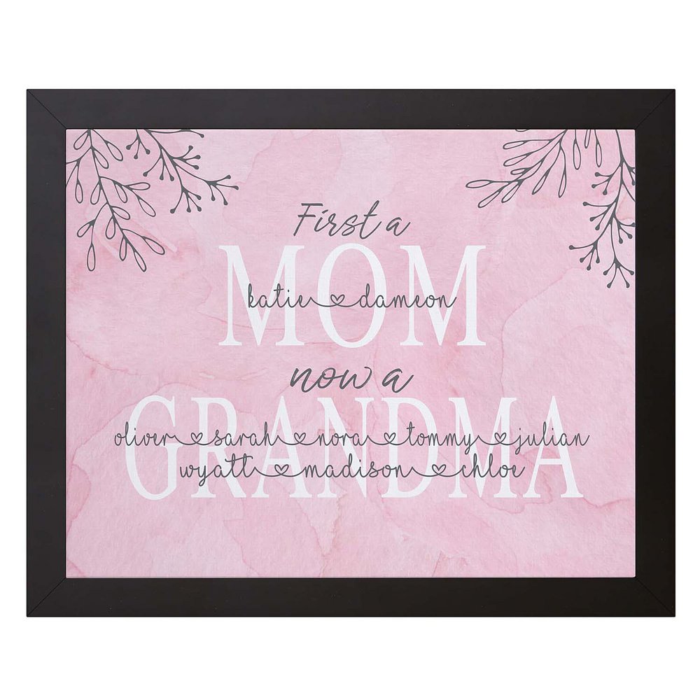 First a Mom Canvas - 16x20 - Framed-2 Children