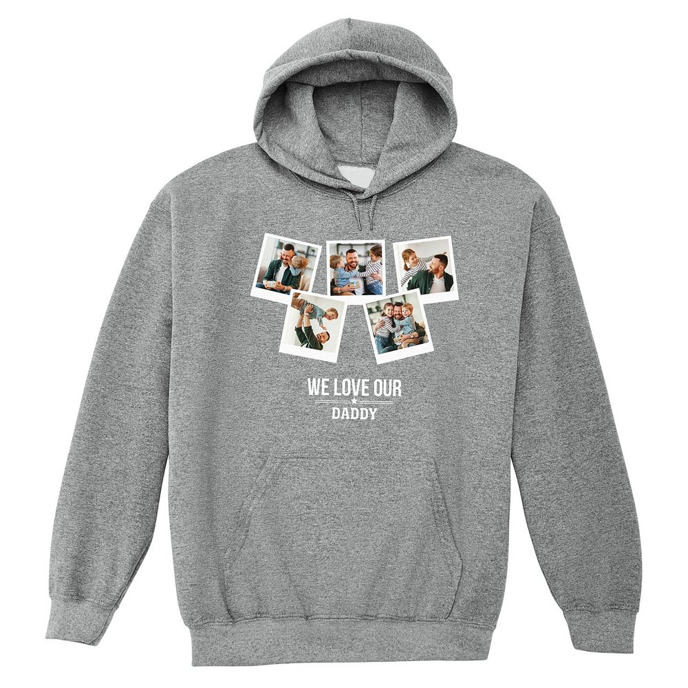 Memories Shared Photo Sweatshirt - Hooded - Gray - 2XL