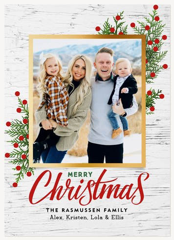 Rustic Springs Photo Holiday Cards