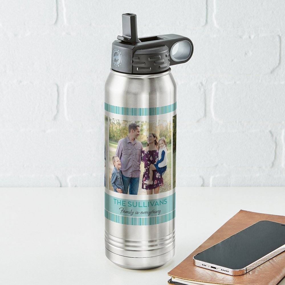 Picture-PerfectPattern Photo Stainless Steel Water Bottle