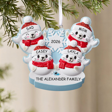 Arctic Seal Family Ornament