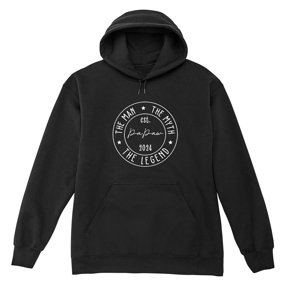 Man, Myth, Legend Hooded Sweatshirt - Black - L