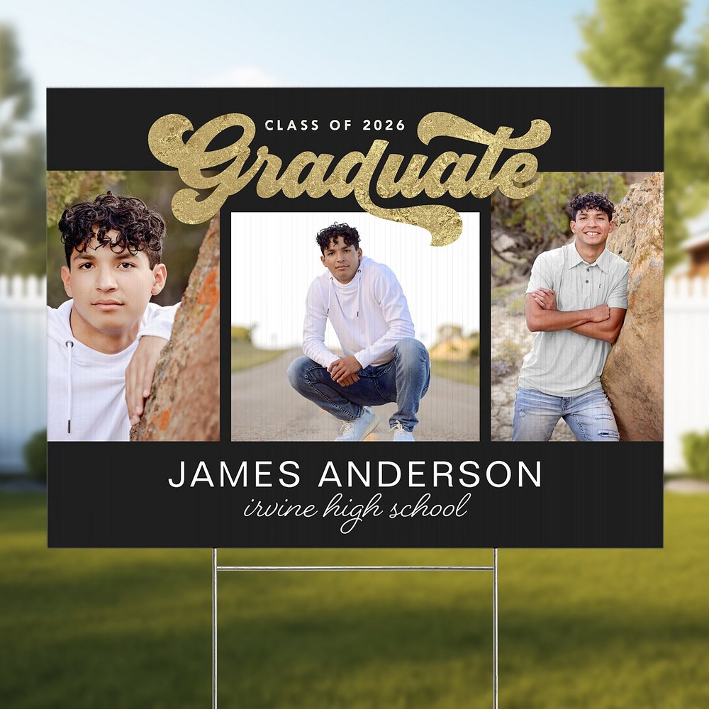 Snapshots of Success Graduation Photo Yard Sign