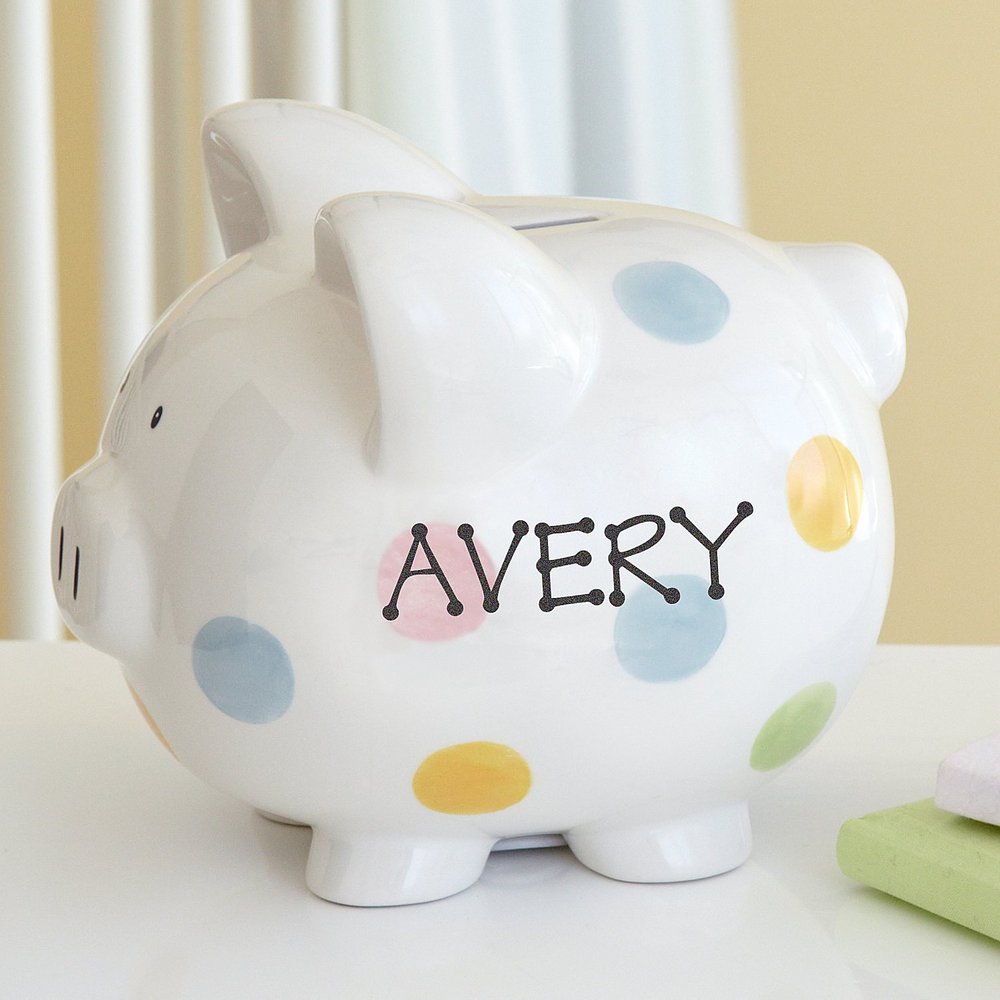 Polka Dot Piggy Bank