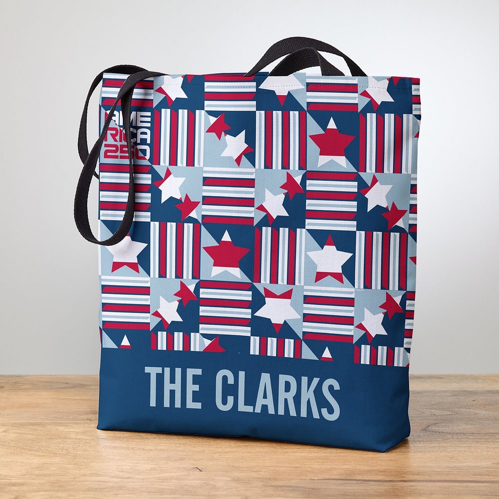America250™ Geometric Squares Tote Bag