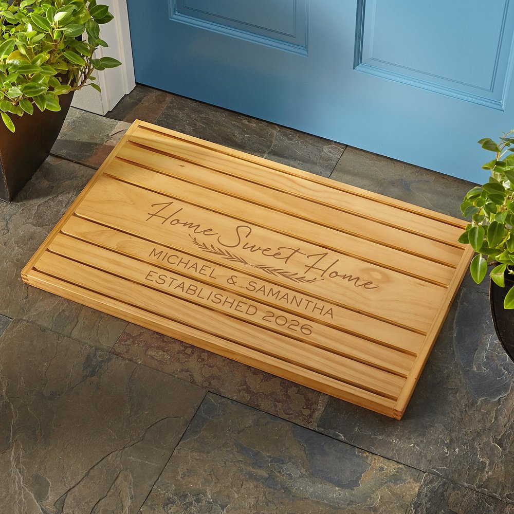 Home Sweet Home Wooden Doormat