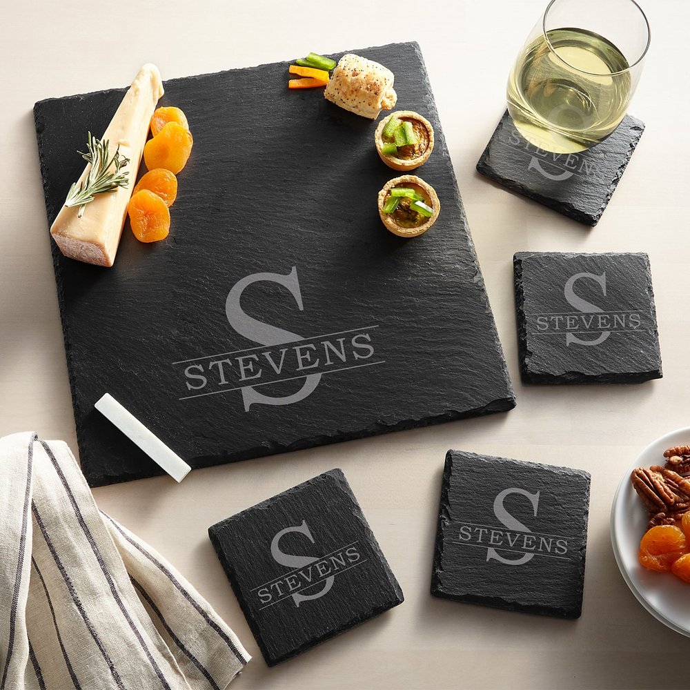 Initially Yours Slate Entertaining 5pc Set