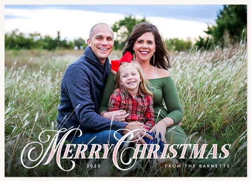 Luxe Engraving Personalized Holiday Cards