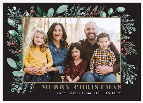 Spruce Bouquet Photo Holiday Cards