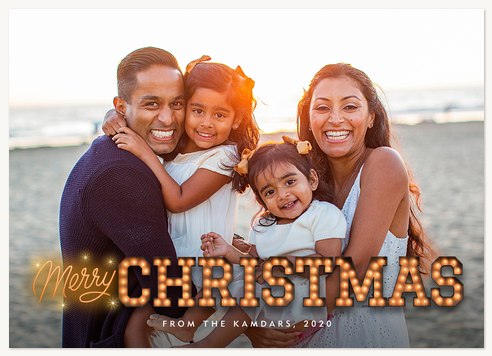 Marquee Lights Photo Holiday Cards