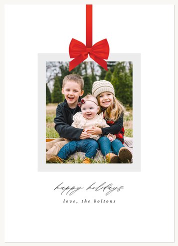 With a Bow Photo Holiday Cards