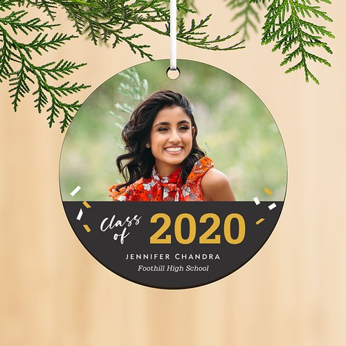 Confetti Grad Personalized Ornaments