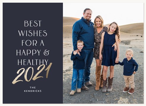 Happy & Healthy Personalized Holiday Cards
