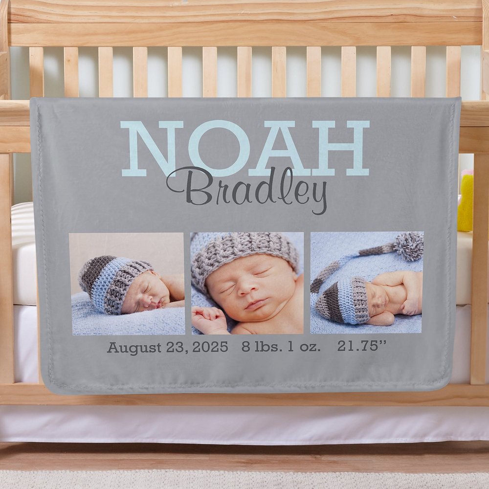 Our Precious Baby Personalized Photo Blanket
