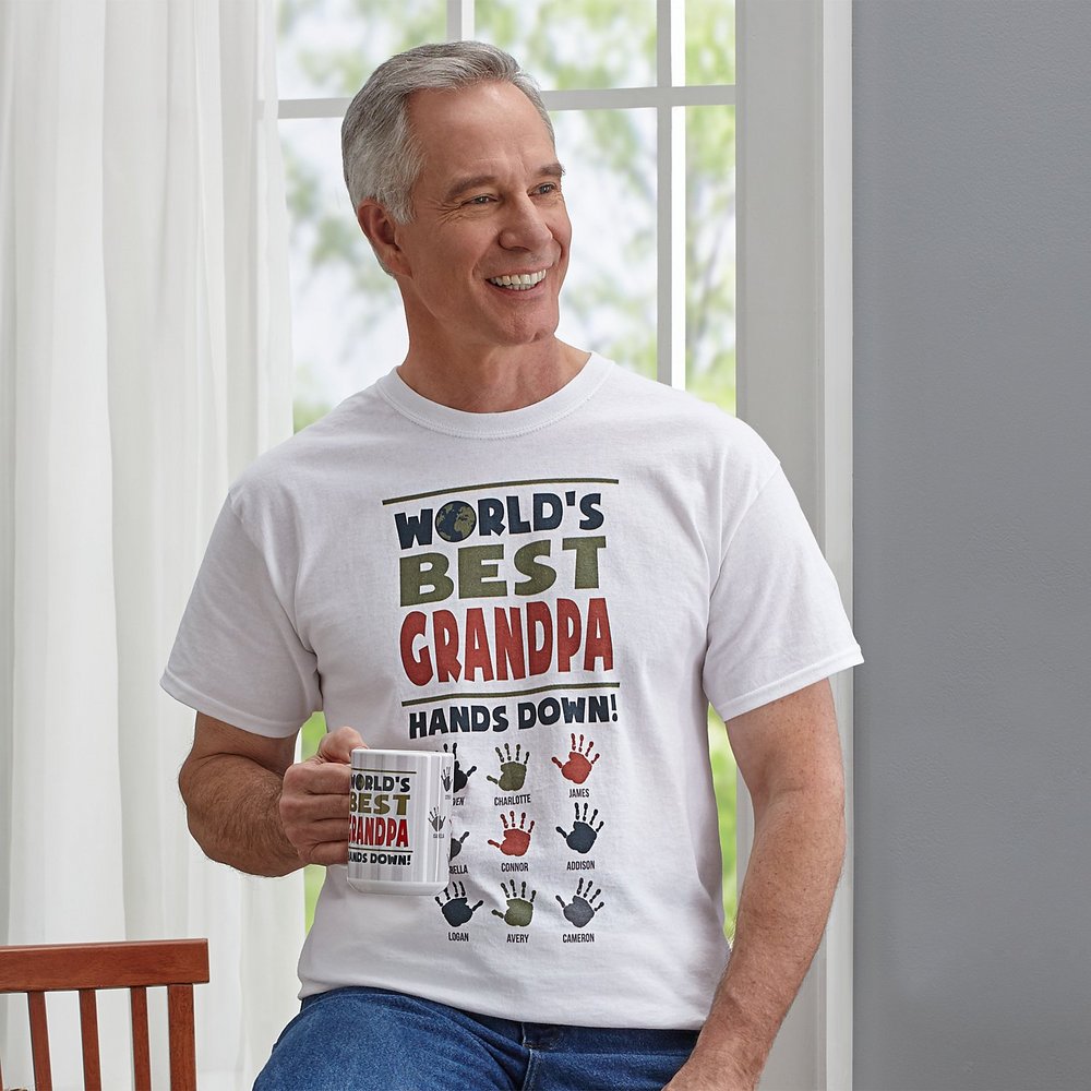 Best Dad/Grandpa Hands Down Personalized T-Shirt