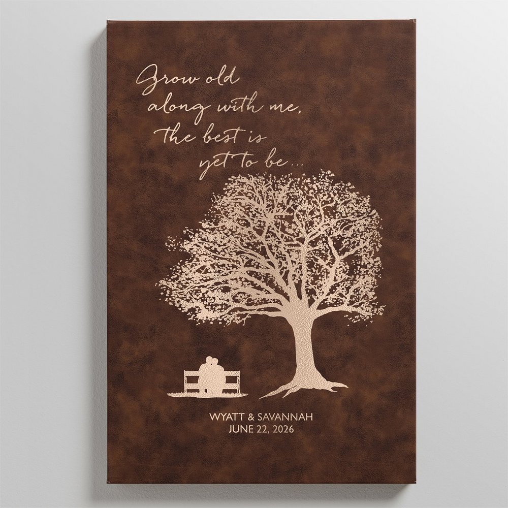 Timeless Love Personalized Leather Wall Art