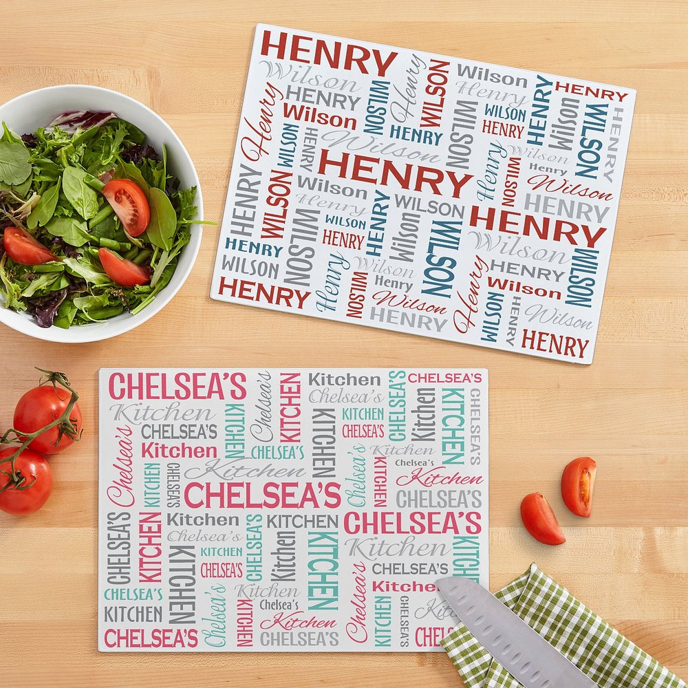 Customized Signature Glass Cutting Board