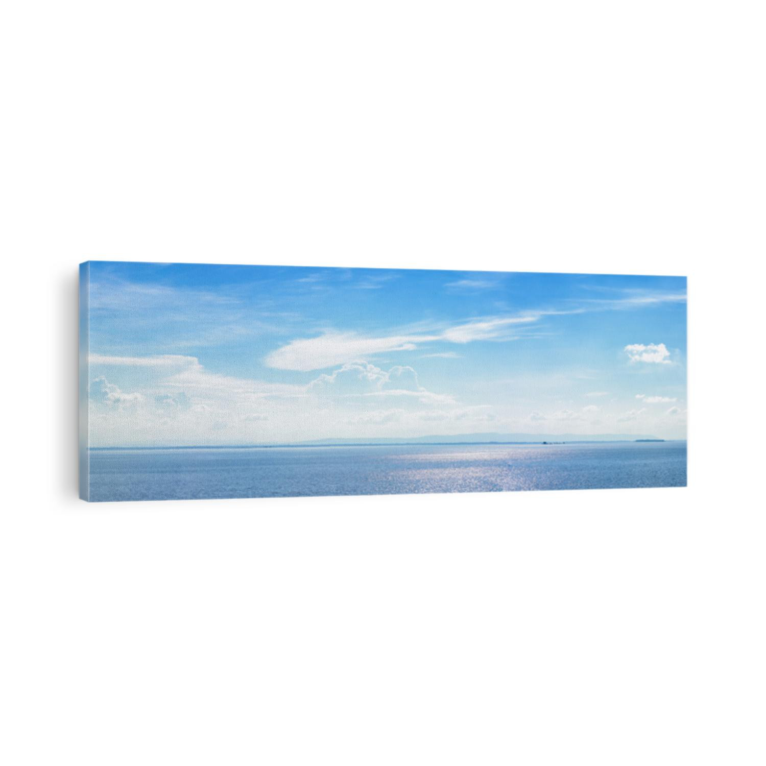 Panoramic beautiful seascape with cloud on a sunny day.