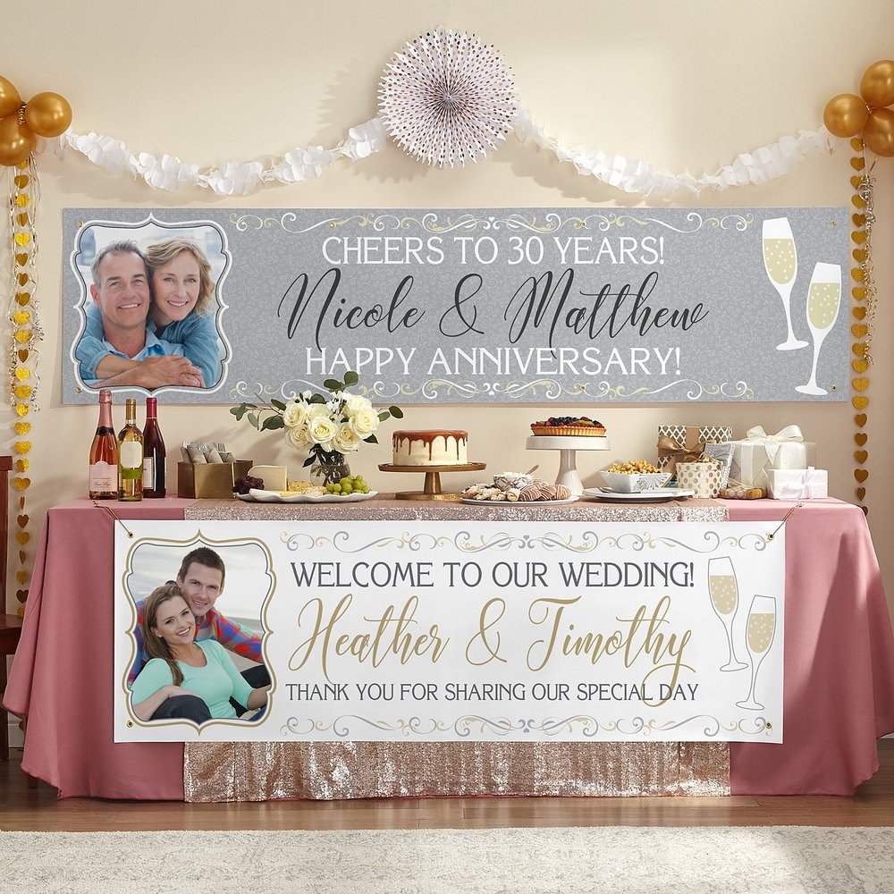 Festive Photo Personalized Celebration Banner