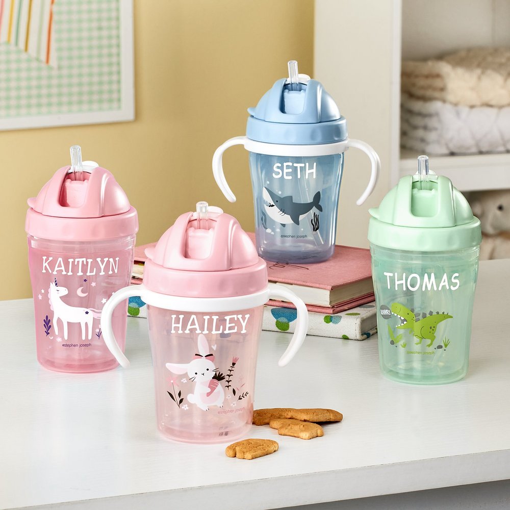 Stephen Joseph® Adorable Baby Personalized Straw Cup