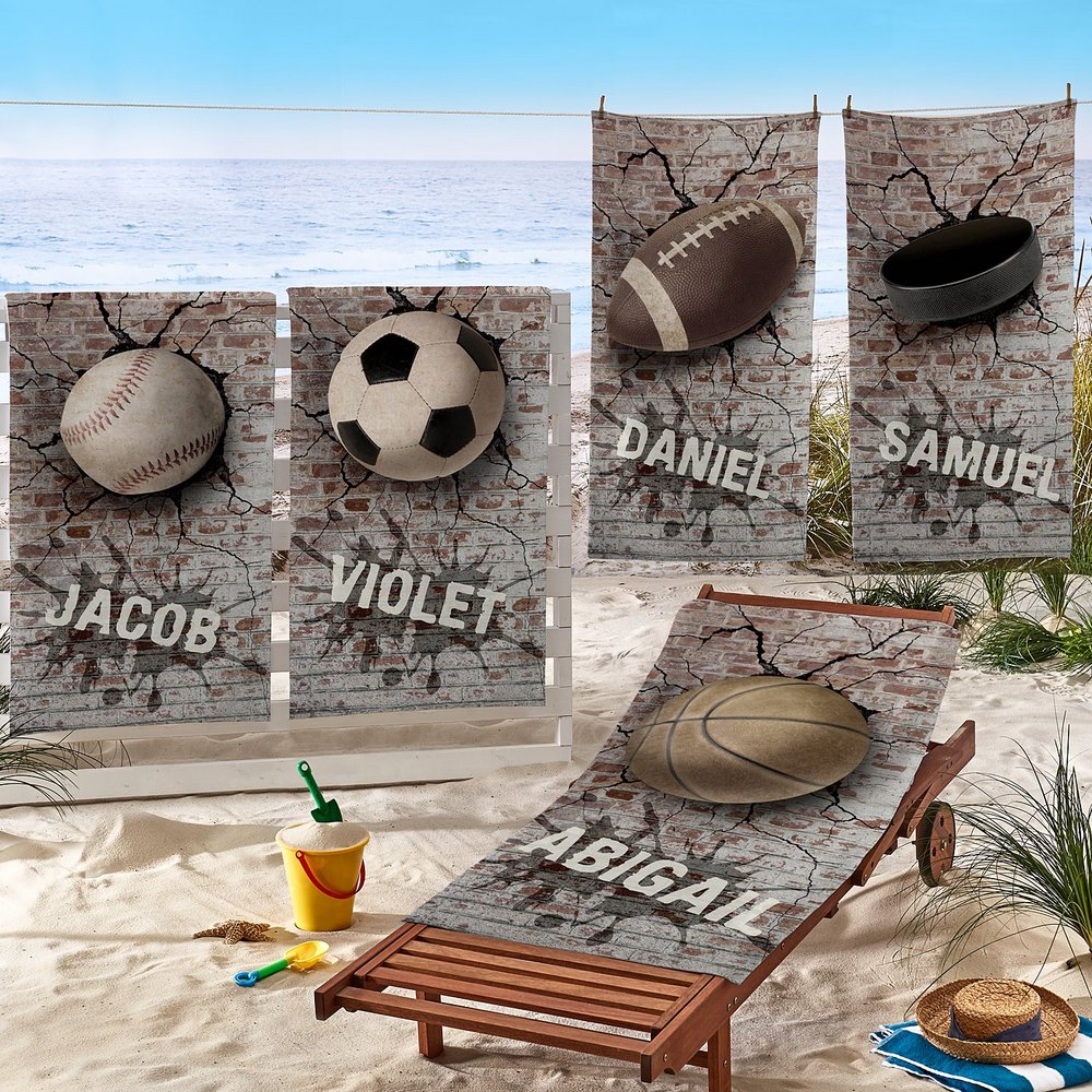 All-Star Sports Personalized Beach Towel