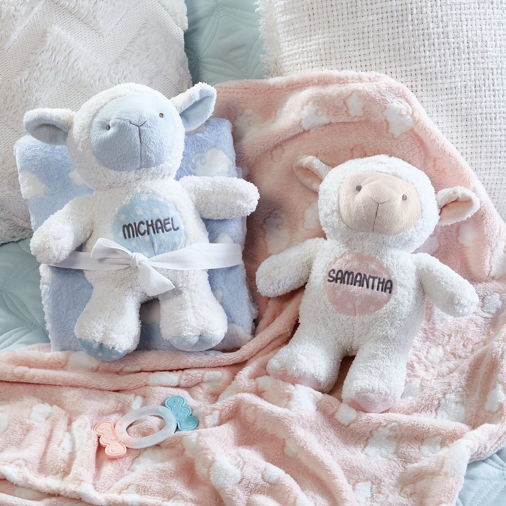 Cuddly Lamb & Blanket Personalized Keepsake Set