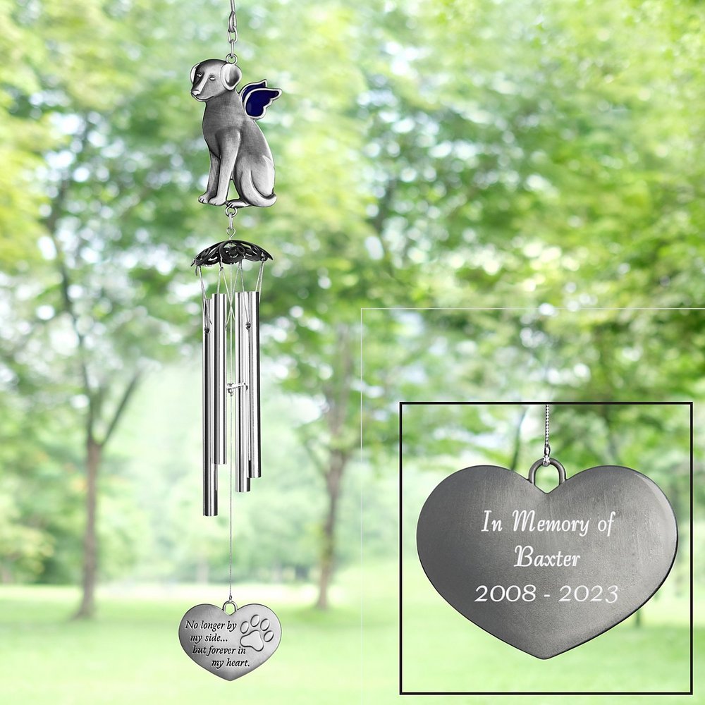 Angel Paws Pet Memorial Personalized Wind Chime
