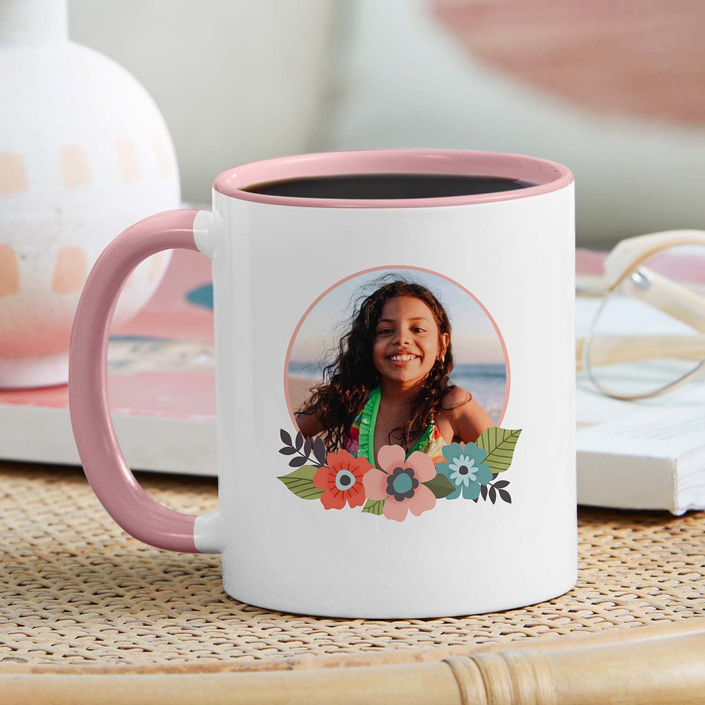 Blooming Personalized Photo Mug