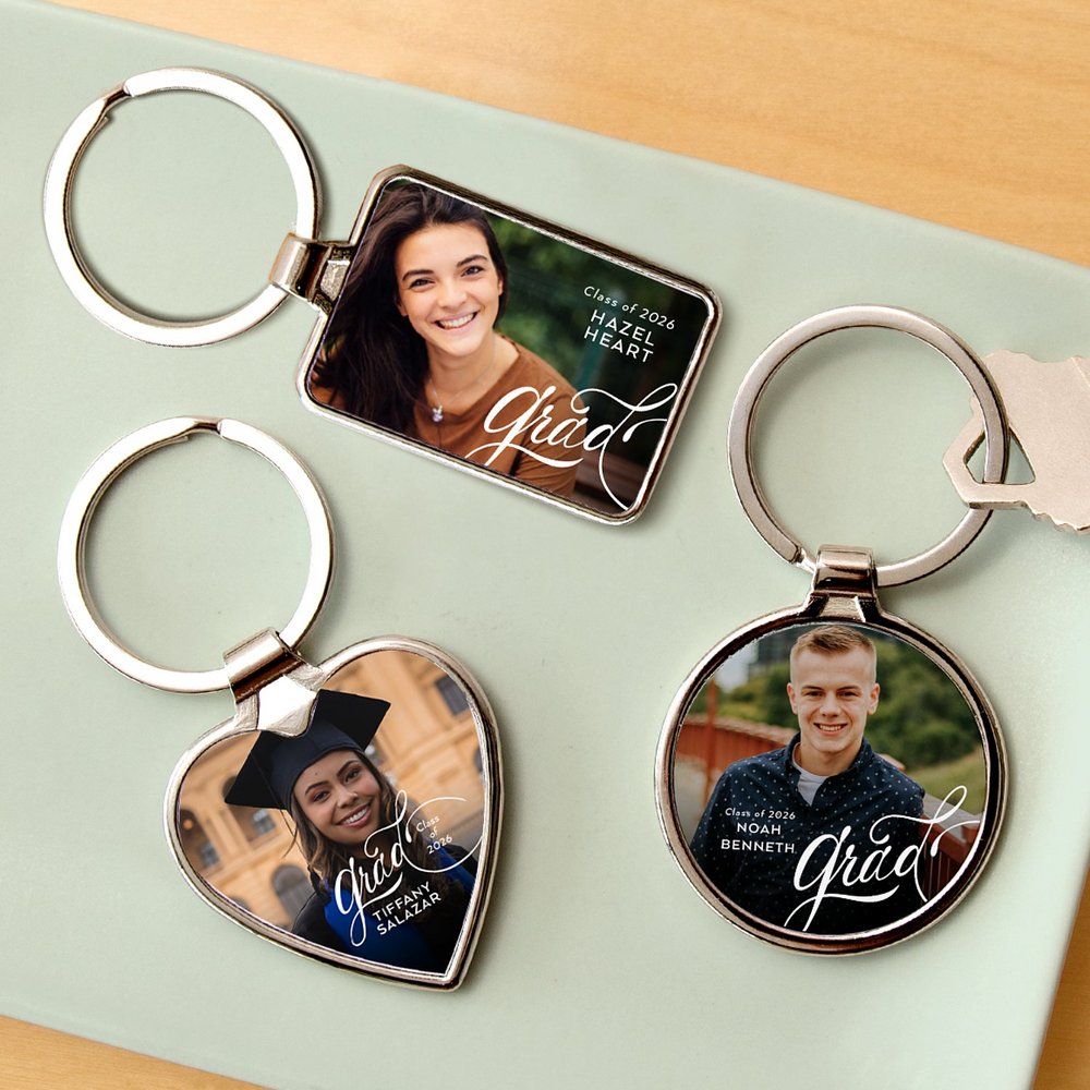 Top of the Class Graduation Photo Key Chain