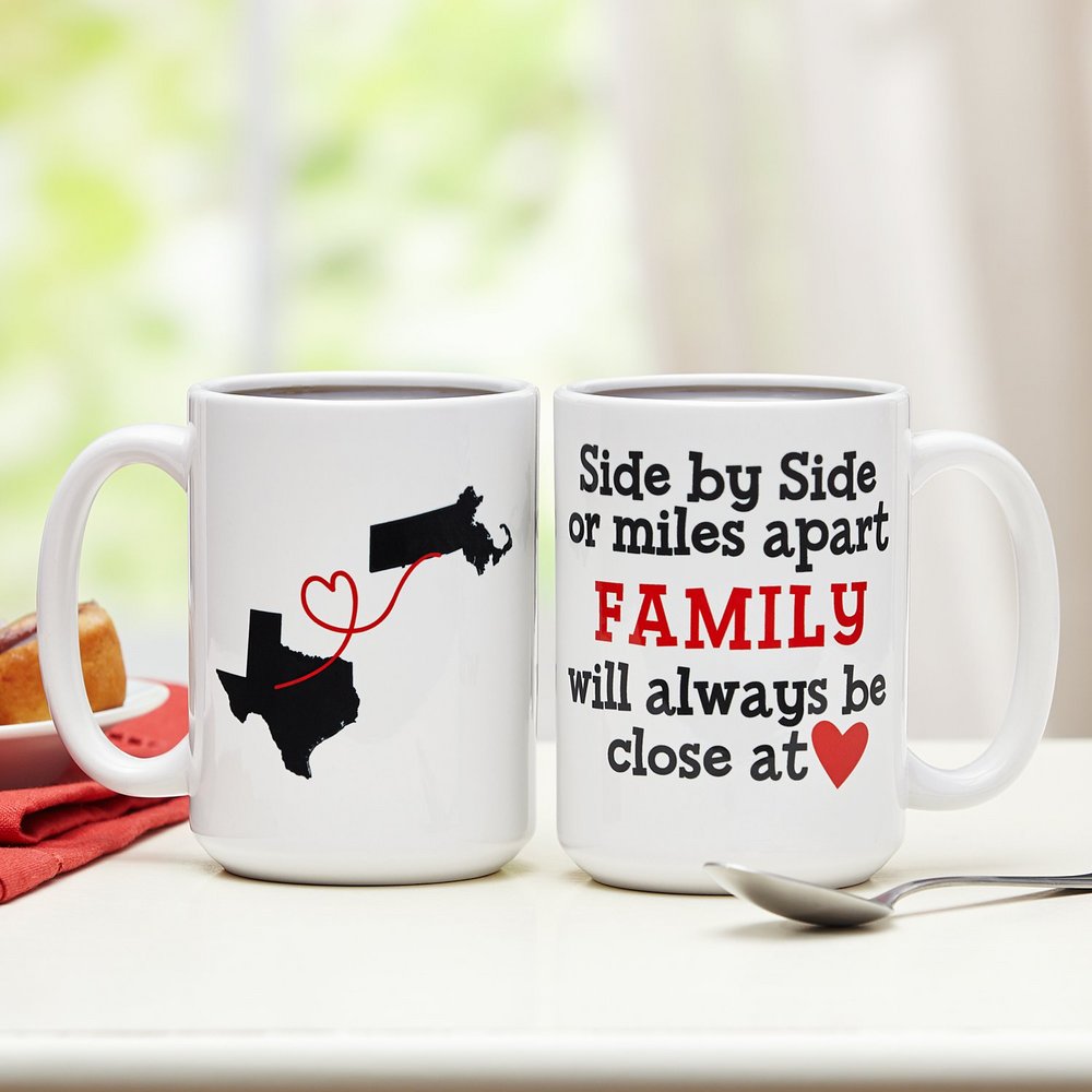 Near at Heart, Miles Apart Personalized Mug