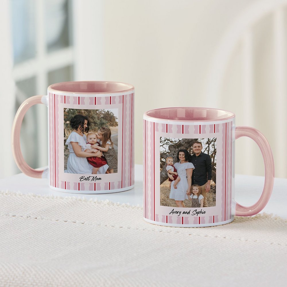 Striped Photo Mug