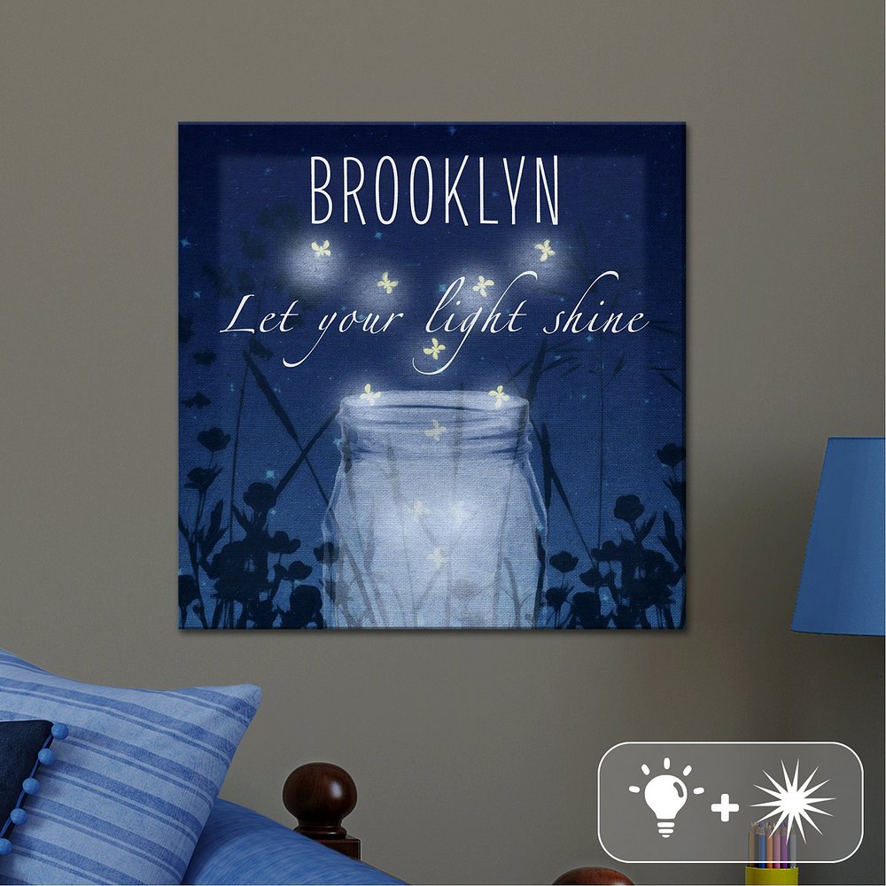 TwinkleBright® LED Shine Bright Personalized Canvas