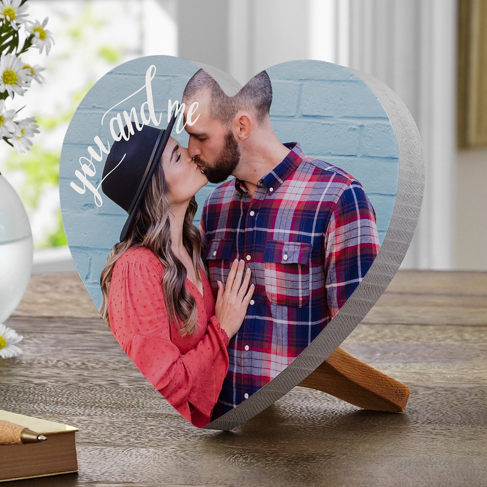 Better Together Personalized Photo Wood Heart
