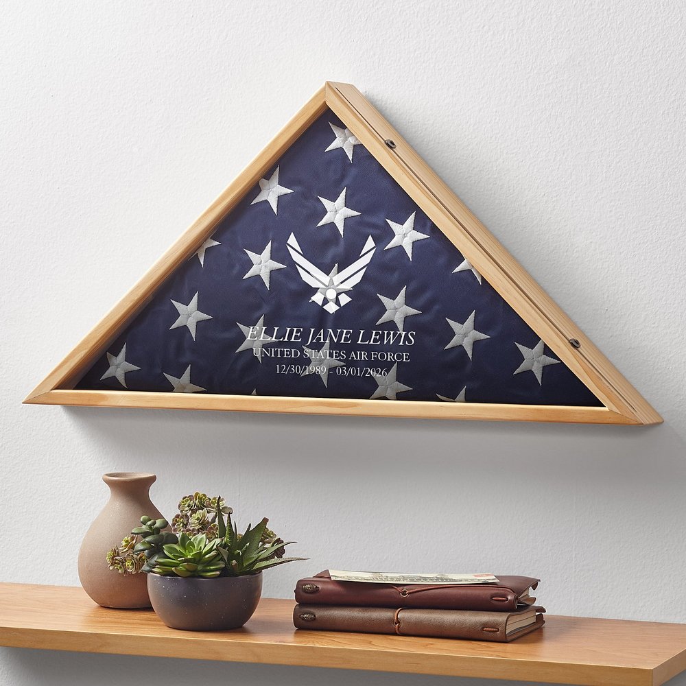 U.S. Air Force™ Logo Memorial Flag Display Case