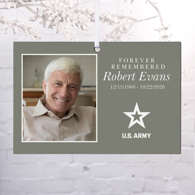U.S. Army® Forever Remembered Photo Rectangle Ornament