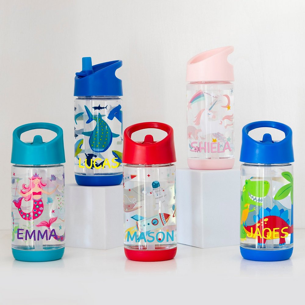 Stephen Joseph® Whimsical Friends Flip Top Personalized Water Bottles