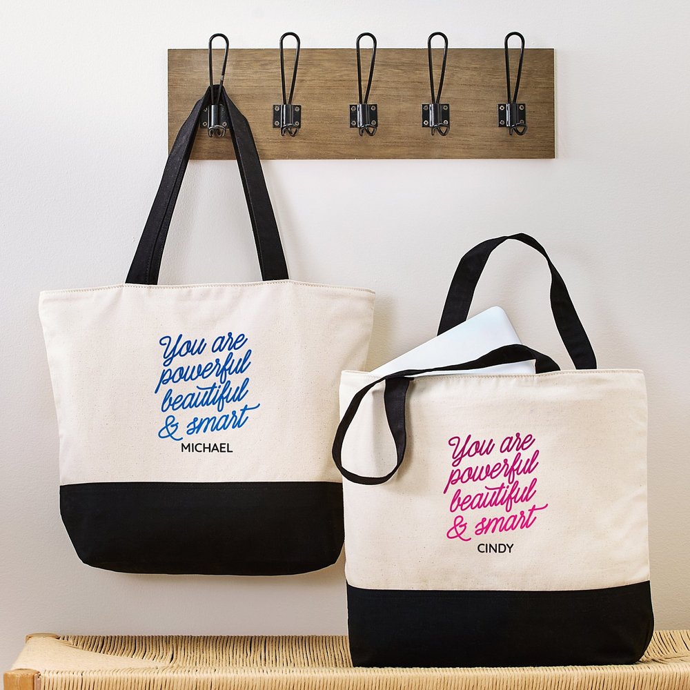 You Are Powerful Canvas Zippered Tote Bag